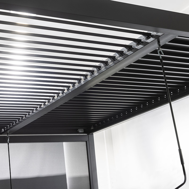 Kleine Jalousien Outdoor Garten Wasserdichte Lamellen-Pergola