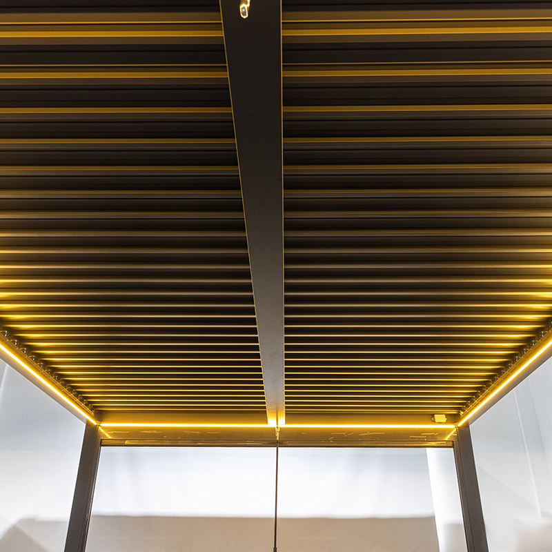 Kleine Jalousien Outdoor Garten Wasserdichte Lamellen-Pergola